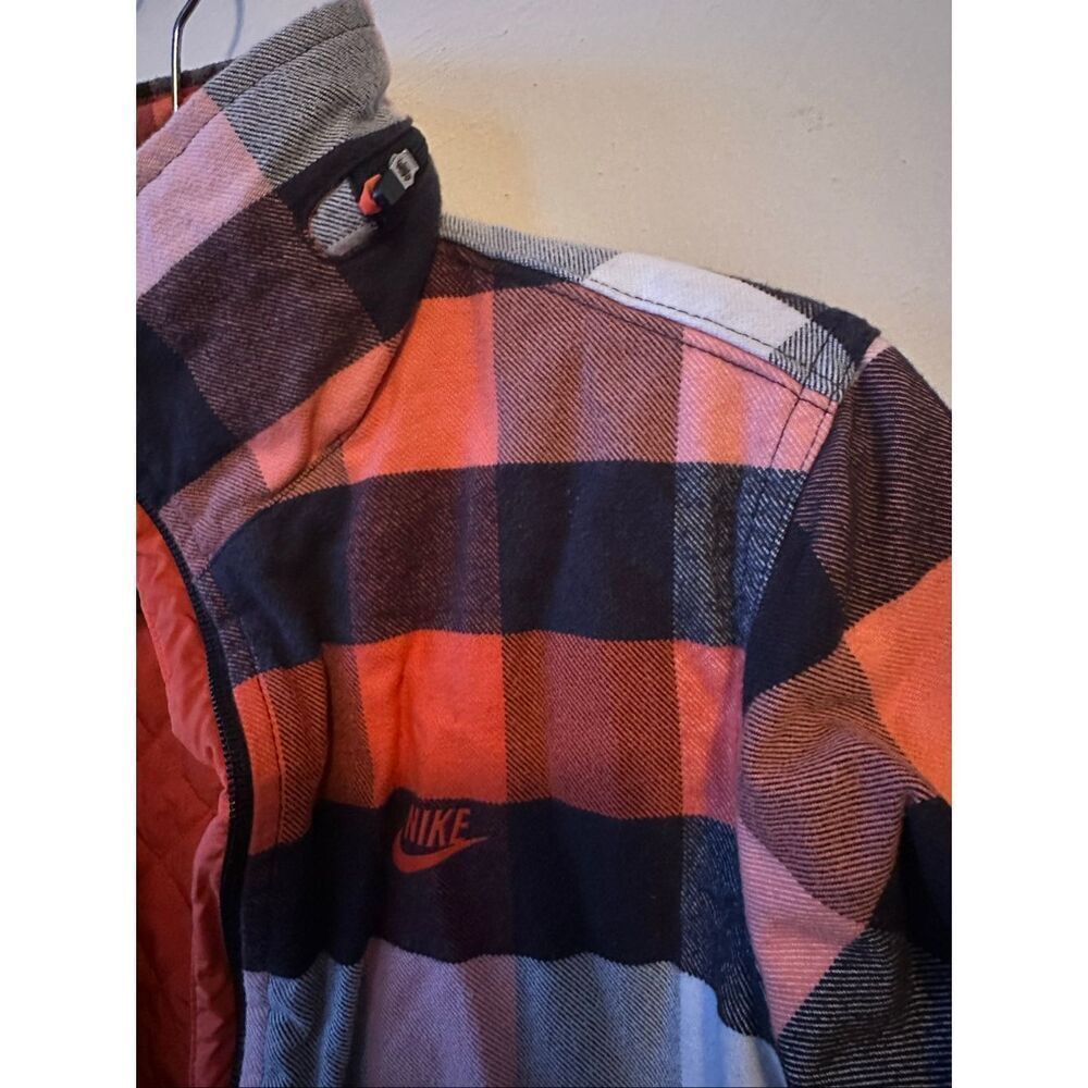 Nike 6.0 Quilted Flannel Buffalo Plaid Jacket - Orange/Black - Medium - Picture 5 of 6